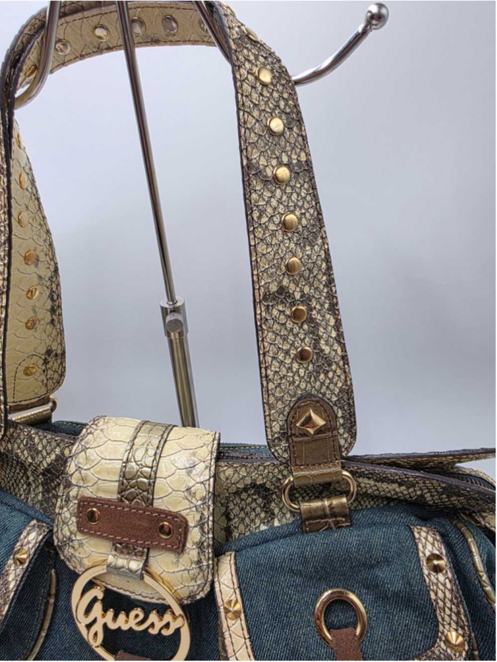 Authentic Vintage Guess Y2K Denim Shoulder Bag - Picture 7 of 16